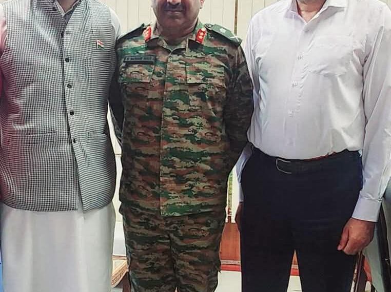 MLA Javid Ahmad Mirchal Meets GOC K Mohan Nair: A Step Forward for Karnah’s Development