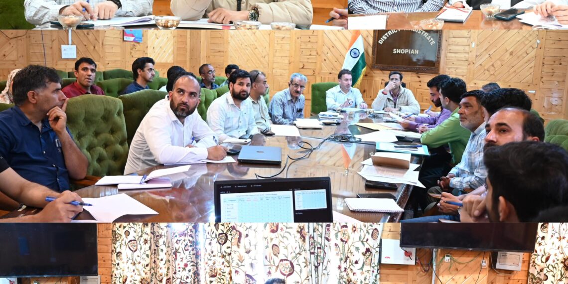 DC Shopian & MD JJM reviews Jal Jeevan Mission at Shopian