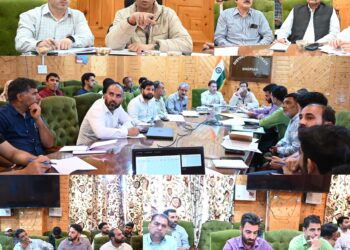 DC Shopian & MD JJM reviews Jal Jeevan Mission at Shopian