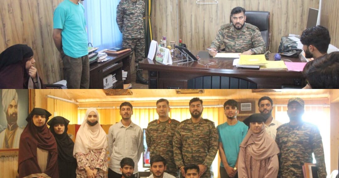 Indian Army Counsels Valley Students Pursuing Education Under JKSSS Scheme