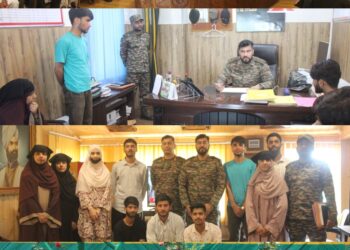 Indian Army Counsels Valley Students Pursuing Education Under JKSSS Scheme