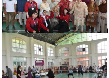 GCW Nawakadal Lifts Inter-College Badminton Rolling Trophy 2025 at MA Road Srinagar
