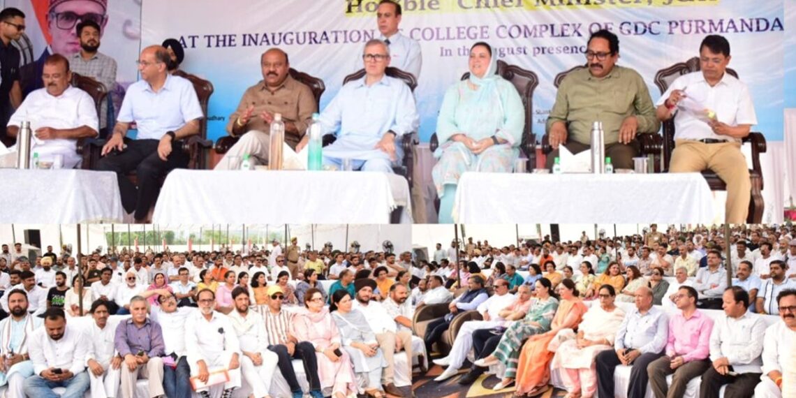 CM Omar inaugurates college building, campus of GDC Purmandal