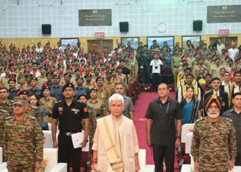 LG Sinha interacts with NCC Cadets at Special National Integration Camp at Srinagar