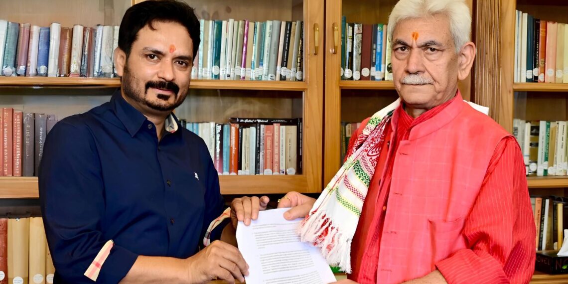 BJP’s Abhijeet Jasrotia Called on LG Sinha