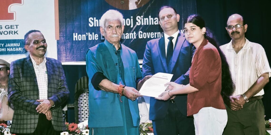 Lieutenant Governor addresses Cluster University Jammu’s Mega Job Fair-2025 at Jammu