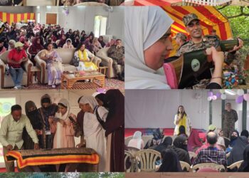 INDIAN ARMY CONDUCTED FIRST ANNUAL MEET OF FLAG WOMEN OF KUPWARA (FLWOK) GIRLS AT PATHAHIRRI VILLAGE OF KUPWARA.
