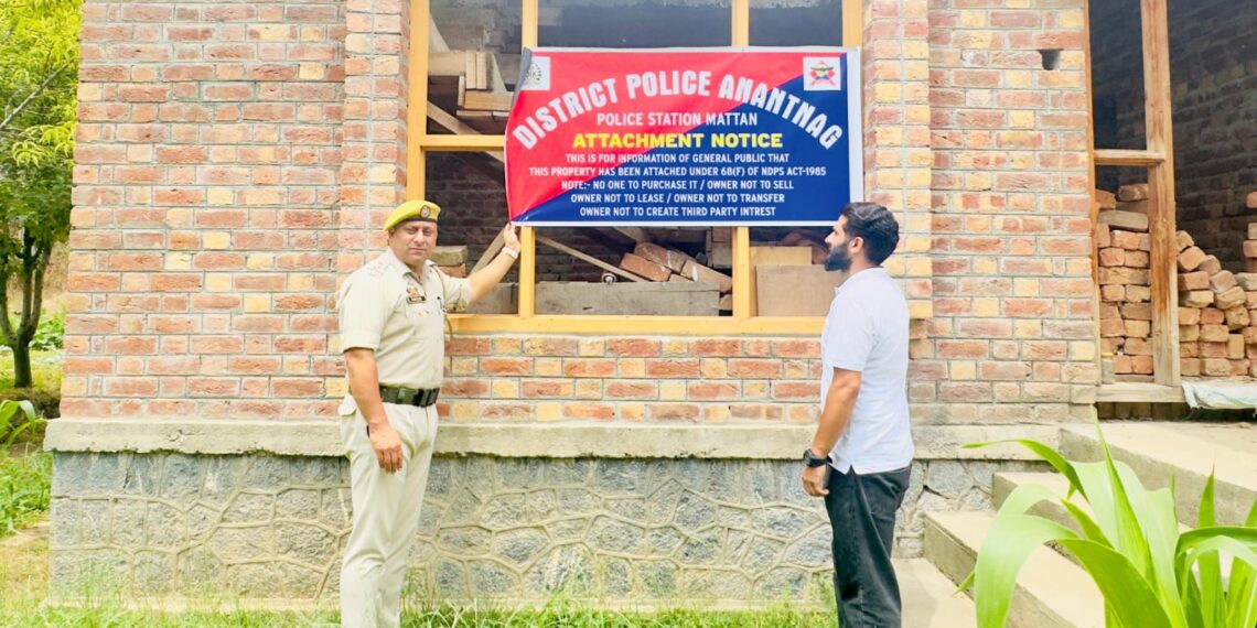 Anantnag Police Attach Property of Notorious Drug Peddler Under NDPS Act