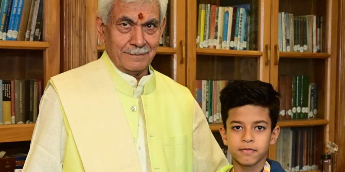 LG congratulates 12-year-old athlete from Baramulla on winning Bronze medal