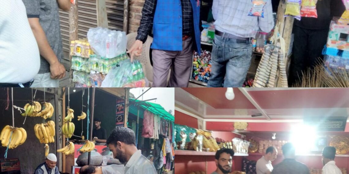 Market checking drives conducted in Keller and Barbugh areas of District Shopian.