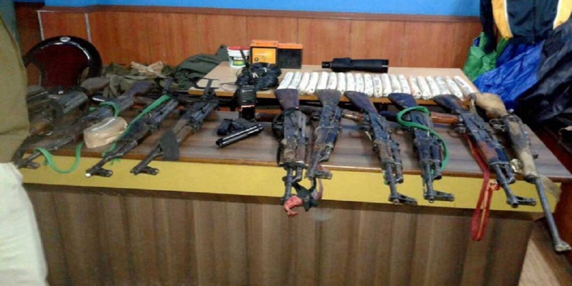 Arms and Ammunition Recovered in Behramgalla, Poonch