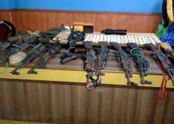 Arms and Ammunition Recovered in Behramgalla, Poonch
