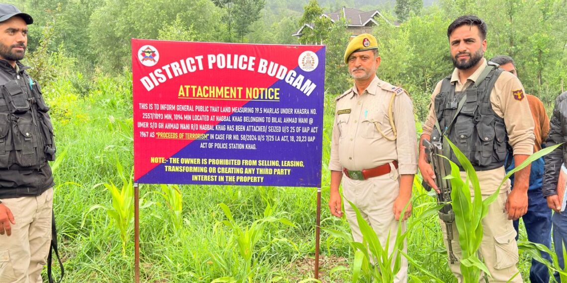 Budgam Police Attach Three Properties of Pakistan-Based Terror Handlers in UAPA Crackdown