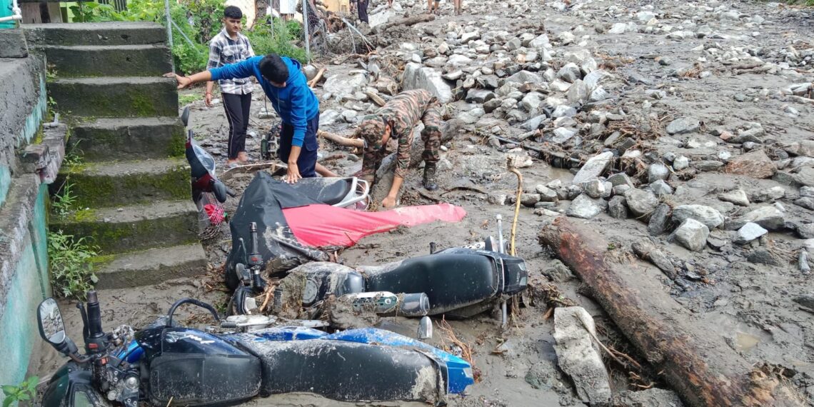 Cloud Burst at Tharali, Chamoli in Uttarakhand