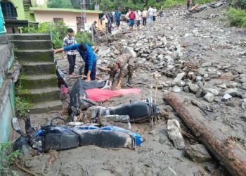 Cloud Burst at Tharali, Chamoli in Uttarakhand