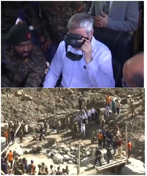 Omar Abdullah Reaches Chasoti After Cloudburst