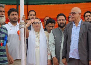 Dr Darakhshan Andrabi Unfurls Tiranga on I-Day 2025