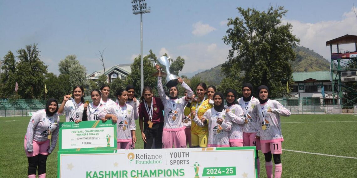 Downtown Heroes FC Lift RFYS U19 Girls’ Football Trophy in Kashmir