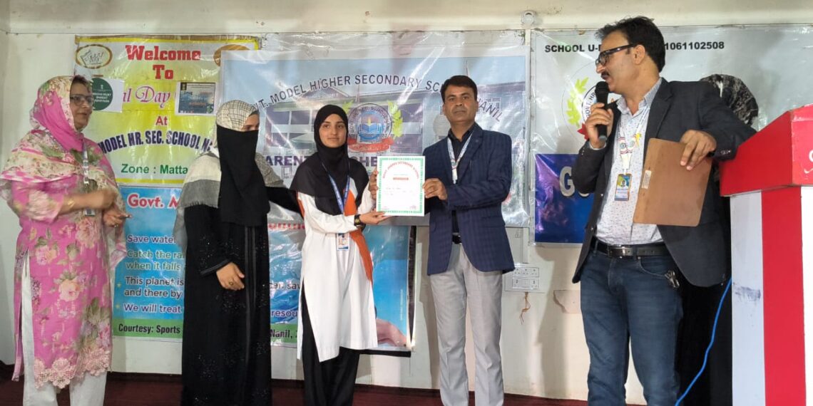 Meritorious Students Honoured, Parents Participate in Large Numbers at HSS Nanil PTM