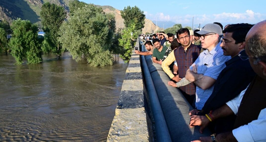 Chief Minister Omar Abdullah visits flood-hit areas of Srinagar, Budgam