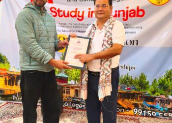 PUCA Felicitates JKSA National Convenor Nasir Khuehami for his Student Welfare work