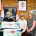 MD & CEO J&K Bank presented two dividend cheques of