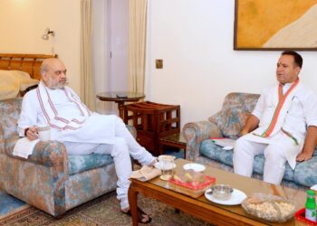 LoP Sunil Sharma briefs Union H M Amit Shah on devastation caused by cloudbursts and floods in Jammu region