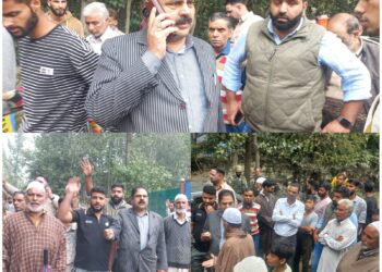 Amin Bhat Tours Flood-Hit Devsar, Calls for Urgent Relief Measures
