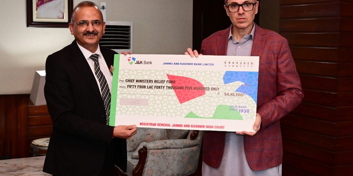 High Court Donates Rs. 54,40,500 to CM’s Relief Fund
