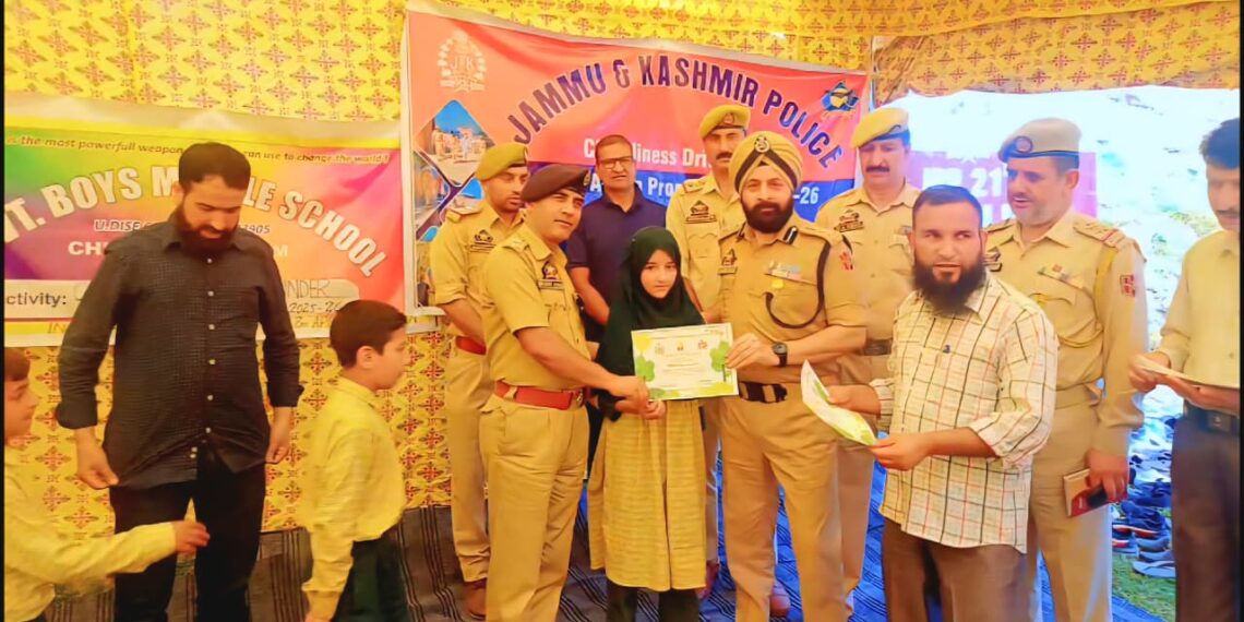 Cleanliness Drive, Kit Distribution conducted by IRP-21st Bn at Check Mantrigam Bandipora