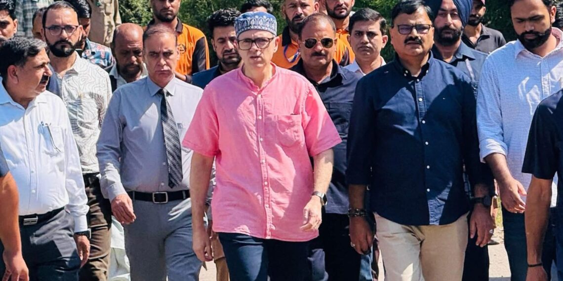 Omar Abdullah Visits Kalaban, Promises Relief to Land Subsidence Victims