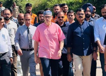 Omar Abdullah Visits Kalaban, Promises Relief to Land Subsidence Victims
