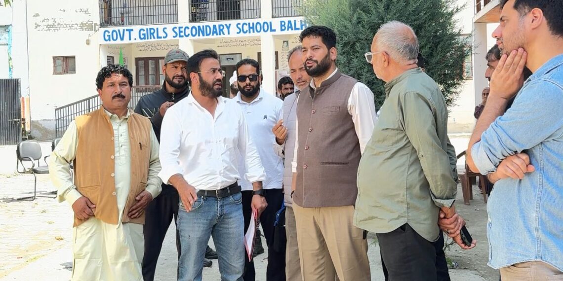 Er. Aijaz Hussain Reviews Development Works, Sanctions Funds for School Infrastructure in Balhama