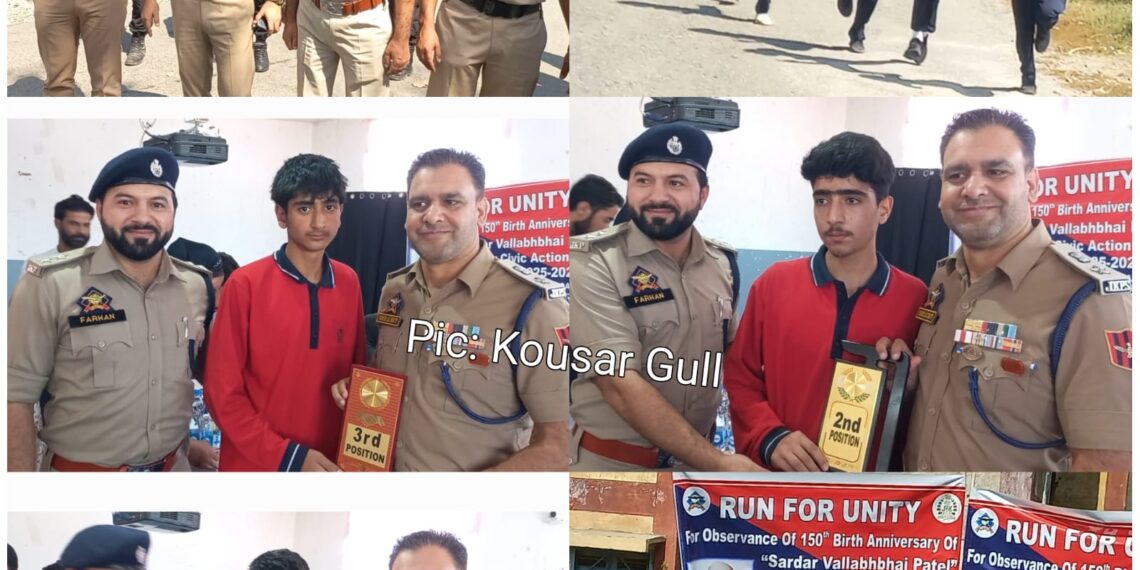 Kulgam Police Hosts ‘Run for Unity’ to Honour Sardar Patel in Qazigund