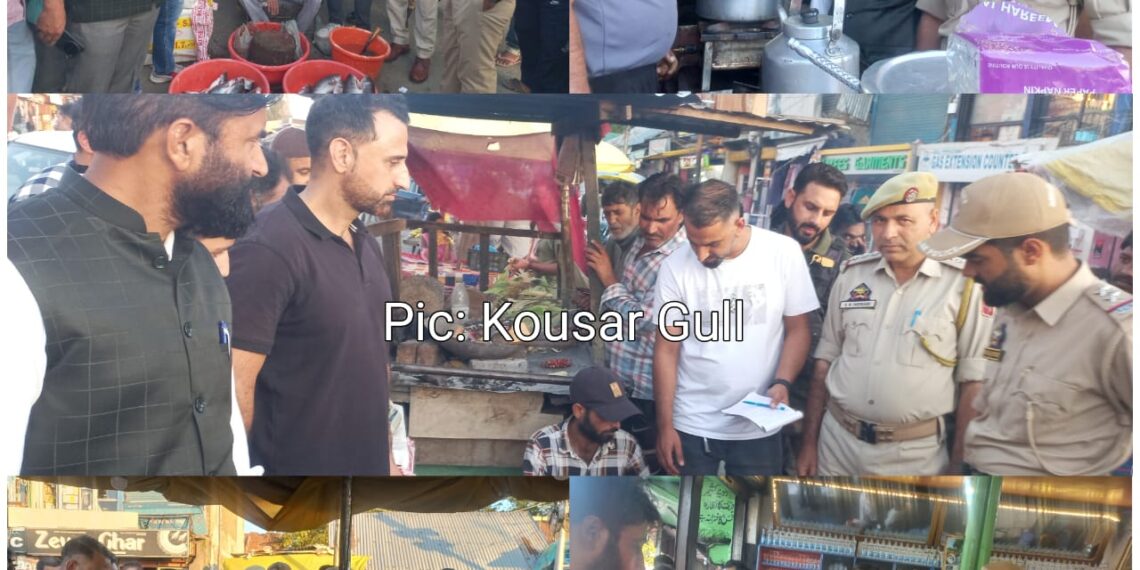 Qazigund Market Under Scanner as Police, Officials Launch Food Safety Drive