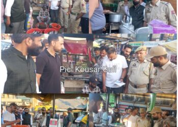 Qazigund Market Under Scanner as Police, Officials Launch Food Safety Drive