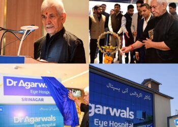 “LG Manoj Sinha Inaugurates Dr. Agarwal’s Eye Hospital in Srinagar”