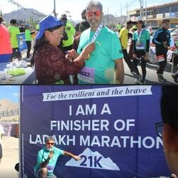 Kashmiri Mushtaq Ahmad Sheikh Finishes World’s Highest Ladakh Marathon