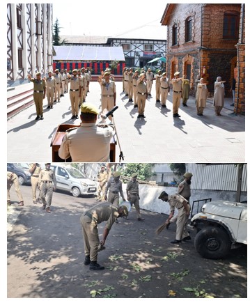 Srinagar Police Holds Swachhta Pledge, Launches Cleanliness Drive Under Seva Parv