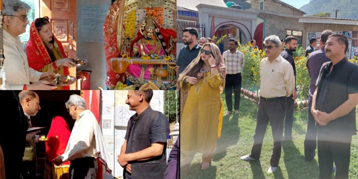 Chief Secretary J&K Atal Dulloo Visits Sharda Temple at LoC Teetwal