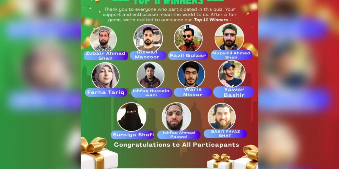 Top 11 Performers Emerge in Ehsaas Foundation’s Quiz on Hazrat Ghous ul Azam Dastgeer RA