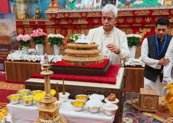 LG Manoj Sinha Returns from Russia with Lord Buddha’s Relics, Urges Humanity to ‘Be a Light Unto Yourself’