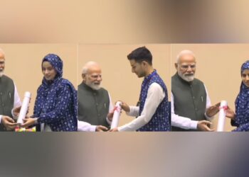 Three Kashmir Students Felicitated by PM Modi for Topping AITT 2025