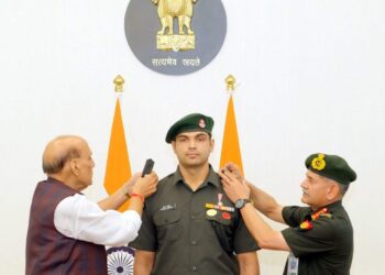 Raksha Mantri Confers Honorary Lt Col Rank on Olympic Champion Neeraj Chopra, Calls Him a Beacon of Excellence and National Pride