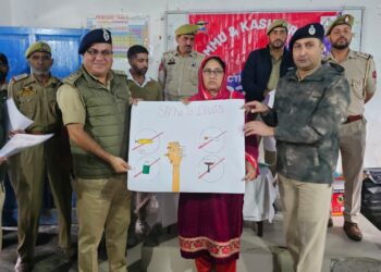 J&K Police Organised Painting competition organised on theme “Say No To Drug’s and Yes to life”