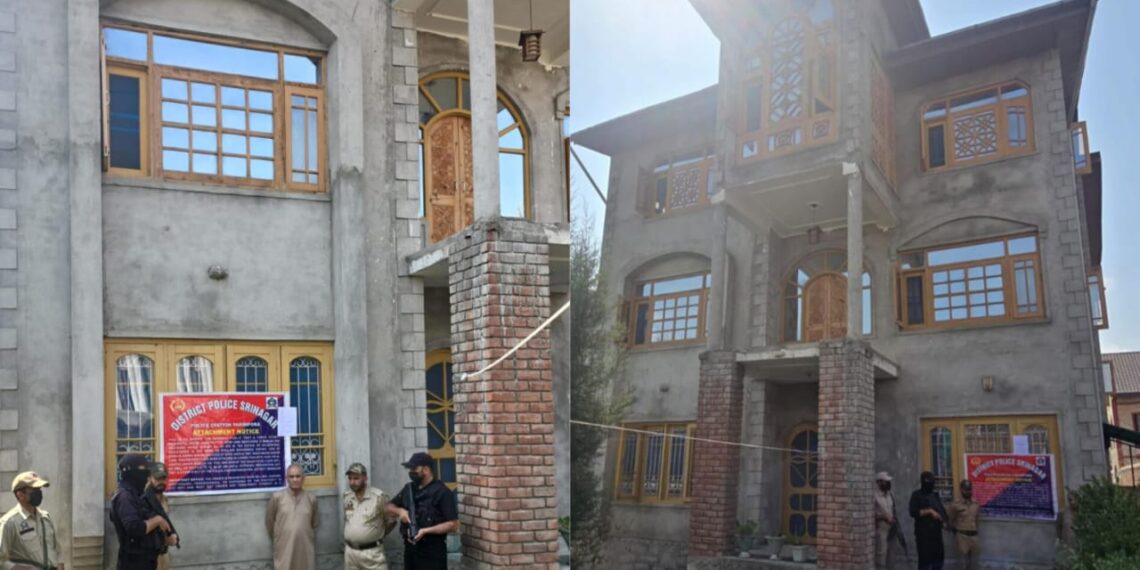 Srinagar Police Seizes House Linked to Terror Operative Sajad Gul