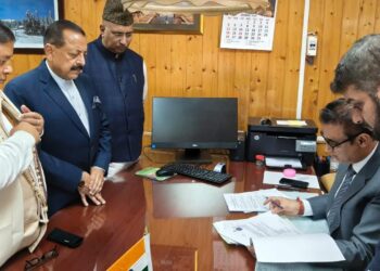 Sat Sharma Files Nomination for Rajya Sabha Seat from J&K
