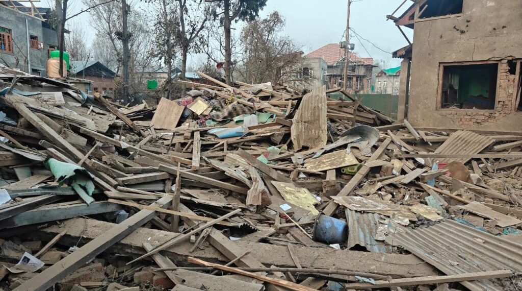 *House of Red Fort Blast Accused Razed in Pulwama, After DNA Match Confirms Identity