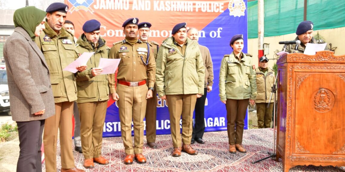 Srinagar Police Observes Constitution Day Across All Establishments