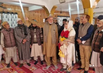 Dr Darakhshan Andrabi visited Banihal today and took stock of the Dastgir Sahib shrine here
